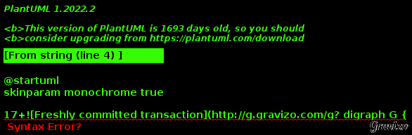 Freshly committed transaction